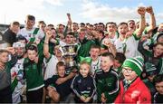 27 October 2019; The Tullaroan squad and supporters celebrate after the Kilkenny Intermediate Hurling Club Championship Final match between Thomastown v Tullaroan at UPMC Nowlan Park in Kilkenny. Photo by Ray McManus/Sportsfile