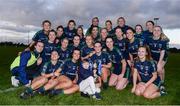 27 October 2019; Foxrock-Cabinteely players with the cup following the Leinster Ladies Football Senior Club Championship Final match between Foxrock-Cabinteely and Sarsfields at Coralstown-Kinnegad GAA in Kinnegad, Co. Westmeath. Photo by Ben McShane/Sportsfile