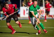 27 October 2019; Peter Caruth of Ireland is pursued by John Smythe of Canada during the second half of the FIH Men's Olympic Qualifier match at Rutledge Field, in West Vancouver, British Columbia, Canada. Photo by Darryl Dyck/Sportsfile