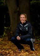 28 October 2019; Sarah Hawkshaw poses for a portrait following an Ireland Hockey Press Conference at SoftCo, South County Business Park, in Dublin. Photo by Eóin Noonan/Sportsfile