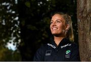 28 October 2019; Hannah Matthews poses for a portrait following an Ireland Hockey Press Conference at SoftCo, South County Business Park, in Dublin. Photo by Eóin Noonan/Sportsfile
