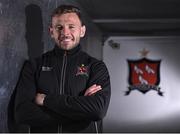 28 October 2019; Andy Boyle poses for a portrait during a Dundalk FAI Cup Media Day at Oriel Park in Dundalk, Co. Louth. Photo by Ben McShane/Sportsfile