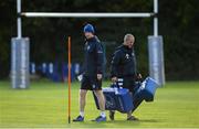 28 October 2019; Head coach Leo Cullen, left, and Senior coach Stuart Lancaster during Leinster Rugby squad training at Rosemount in UCD, Dublin. Photo by Ramsey Cardy/Sportsfile