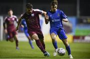28 October 2019; Cameron Power of Waterford United in action against Ronan Asgari of Galway United during the SSE Airtricity Under-19 League Final match between Galway United and Waterford at Eamonn Deacy Park in Galway. Photo by Sam Barnes/Sportsfile