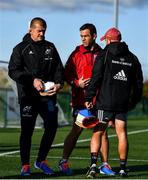 29 October 2019; New Munster forwards coach Graham Rowntree, left, with head coach Johann van Graan and defence coach JP Ferreira during Munster Rugby squad training at University of Limerick in Limerick. Photo by Brendan Moran/Sportsfile