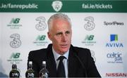 29 October 2019; Republic of Ireland manager Mick McCarthy during his squad announcement press conference at SSE Airtricity Headquarters in Leopardstown, Dublin. Photo by Stephen McCarthy/Sportsfile