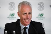 29 October 2019; Republic of Ireland manager Mick McCarthy during his squad announcement at SSE Airtricity Headquarters in Leopardstown, Dublin. Photo by Stephen McCarthy/Sportsfile