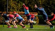 29 October 2019; Nick McCarthy, centre, during Munster Rugby squad training at University of Limerick in Limerick. Photo by Brendan Moran/Sportsfile