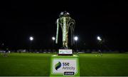 29 October 2019; A view of the league trophy prior to the SSE Airtricity U17 League Final match between St. Patrick's Athletic and Bohemians at Richmond Park in Dublin. Photo by David Fitzgerald/Sportsfile