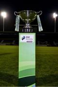 28 October 2019; A view of the Dr Tony O'Neill Perpetual Trophy ahead of the SSE Airtricity Under-19 League Final match between Galway United and Waterford United at Eamonn Deacy Park in Galway. Photo by Sam Barnes/Sportsfile