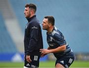 31 October 2019; Will Connors, left, and Jack Aungier during the Leinster Rugby captain’s run at the RDS Arena in Dublin. Photo by Seb Daly/Sportsfile
