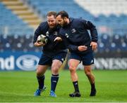 31 October 2019; Michael Bent, left, and Jamison Gibson-Park during the Leinster Rugby captain’s run at the RDS Arena in Dublin. Photo by Seb Daly/Sportsfile