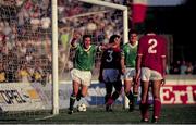 15 November 1989; John Aldridge of Repuplic of Ireland celebrates after scoring his side's first goal during the 1990 FIFA World Cup Qualification match between Malta and Republic of Ireland at the National Stadium in Ta'Qali, Malta. Photo by Ray McManus/SPORTSFILE