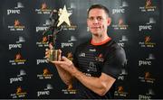 1 November 2019; PwC GAA GPA Footballer of the Year Stephen Cluxton of Dublin with his award at the PwC All-Stars 2019 at the Convention Centre in Dublin. Photo by Seb Daly/Sportsfile