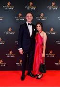 1 November 2019; Dublin footballer Brian Fenton with Sarah Kelliher upon arrival at the PwC All-Stars 2019 at the Convention Centre in Dublin. Photo by David Fitzgerald/Sportsfile