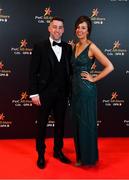 1 November 2019; Limerick hurler Graeme Mulcahy with Laura Mellett upon arrival at the PwC All-Stars 2019 at the Convention Centre in Dublin. Photo by Seb Daly/Sportsfile