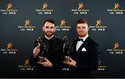 1 November 2019; Tyrone footballers Ronan McNamee, left, and Cathal McShane with their PwC All-Star awards during the PwC All-Stars 2019 at the Convention Centre in Dublin. Photo by Seb Daly/Sportsfile