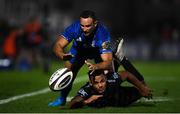 1 November 2019; Dave Kearney of Leinster in action against Ashton Hewitt of Dragons during the Guinness PRO14 Round 5 match between Leinster and Dragons at the RDS Arena in Dublin. Photo by Ramsey Cardy/Sportsfile