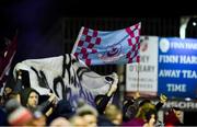 1 November 2019; A general view of Drogheda United fans during the SSE Airtricity League Promotion / Relegation Play-off Final 2nd Leg between Finn Harps and Drogheda United at Finn Park in Ballybofey, Donegal. Photo by Oliver McVeigh/Sportsfile