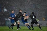 1 November 2019; Max Deegan of Leinster is tackled by Taine Basham, left, and Rhodri Williams of Dragons during the Guinness PRO14 Round 5 match between Leinster and Dragons at the RDS Arena in Dublin. Photo by Ramsey Cardy/Sportsfile