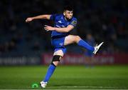 1 November 2019; Harry Byrne of Leinster kicks a conversion during the Guinness PRO14 Round 5 match between Leinster and Dragons at the RDS Arena in Dublin. Photo by Ramsey Cardy/Sportsfile