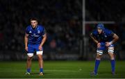 1 November 2019; Scott Penny, left, and Ryan Baird of Leinster during the Guinness PRO14 Round 5 match between Leinster and Dragons at the RDS Arena in Dublin. Photo by Ramsey Cardy/Sportsfile