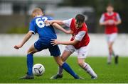2 November 2019; Matthew O'Hara of St Patricks Athletic in action against Tom Delaney of Limerick during the SSE Airtricity U13 Cup Final match between Limerick and St Patrick's Athletic at Jackman Park in Limerick. Photo by Eóin Noonan/Sportsfile