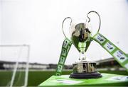 2 November 2019; A general view of the cup on the plinth prior to the SSE Airtricity U13 Cup Final match between Limerick and St Patrick's Athletic at Jackman Park in Limerick. Photo by Eóin Noonan/Sportsfile