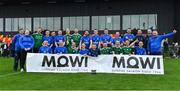 2 November 2019; Scotland players and staff celebrate after the Senior Hurling Shinty International 2019 match between Ireland and Scotland at the GAA National Games Development Centre in Abbotstown, Dublin. Photo by Piaras Ó Mídheach/Sportsfile