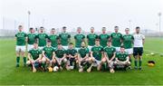 2 November 2019; The Ireland squad before the Senior Hurling Shinty International 2019 match between Ireland and Scotland at the GAA National Games Development Centre in Abbotstown, Dublin. Photo by Piaras Ó Mídheach/Sportsfile