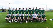 2 November 2019; The Ireland squad before the U21 Hurling Shinty International 2019 match between Ireland and Scotland at the GAA National Games Development Centre in Abbotstown, Dublin. Photo by Piaras Ó Mídheach/Sportsfile