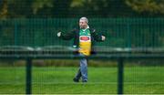 2 November 2019; Legendary Offaly supporter Mick McDonagh, from Tullamore, looks on during the U21 Hurling Shinty International 2019 match between Ireland and Scotland at the GAA National Games Development Centre in Abbotstown, Dublin. Photo by Piaras Ó Mídheach/Sportsfile