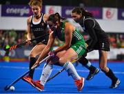 2 November 2019; Lizzie Colvin of Ireland in action against Kate Wright of Canada during the FIH Women's Olympic Qualifier match between Ireland and Canada at Energia Park in Dublin. Photo by Brendan Moran/Sportsfile