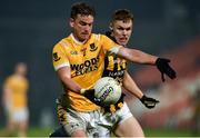 2 November 2019; Dessie Mone of Clontibret O'Neills in action against Oisin O'Neill of Crossmaglen Rangers during the Ulster GAA Football Senior Club Championship Quarter-Final match between Crossmaglen Rangers and Clontibret O'Neills at Athletic Grounds in Armagh. Photo by Oliver McVeigh/Sportsfile