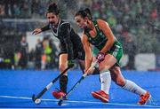 2 November 2019; Lizzie Colvin of Ireland in action against Madeline Secco of Canada during the FIH Women's Olympic Qualifier match between Ireland and Canada at Energia Park in Dublin. Photo by Brendan Moran/Sportsfile