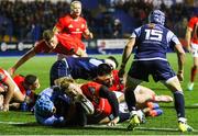 2 November 2019; Chris Cloete of Munster powers over to score a try during the Guinness PRO14 Round 5 match between Cardiff Blues and Munster at Cardiff Arms Park in Cardiff, Wales. Photo by Gareth Everett/Sportsfile