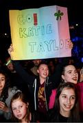 2 November 2019; Katie Taylor supporters following the WBO Women's Super-Lightweight World title fight against Christina Linardatou at the Manchester Arena in Manchester, England. Photo by Stephen McCarthy/Sportsfile