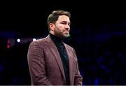 2 November 2019; Promoter Eddie Hearn in attendance at the Manchester Arena, England, ahead of the WBO Women's Super-Lightweight World title fight between Katie Taylor and Christina Linardatou. Photo by Stephen McCarthy/Sportsfile