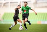 3 November 2019; Dearabhaile Beirne of Peamount United and Aisling Frawley of Wexford Youths during the Só Hotels FAI Women's Cup Final between Wexford Youths and Peamount United at the Aviva Stadium in Dublin. Photo by Stephen McCarthy/Sportsfile