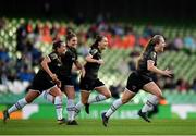 3 November 2019; Lauren Kelly of Wexford Youths, right, celebrates with team-mates after scoring her side's second goal during the Só Hotels FAI Women's Cup Final between Wexford Youths and Peamount United at the Aviva Stadium in Dublin. Photo by Seb Daly/Sportsfile