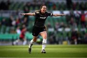 3 November 2019; Kylie Murphy of Wexford Youths celebrates after scoring her side's third goal during the Só Hotels FAI Women's Cup Final between Wexford Youths and Peamount United at the Aviva Stadium in Dublin. Photo by Stephen McCarthy/Sportsfile