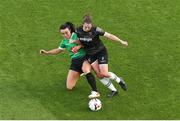 3 November 2019; Edel Kennedy of Wexford Youths in action against Niamh Farrelly of Peamount United during the Só Hotels FAI Women's Cup Final between Wexford Youths and Peamount United at the Aviva Stadium in Dublin. Photo by Michael P Ryan/Sportsfile
