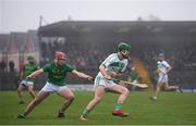 3 November 2019; Eoin Cody of Ballyhale Shamrocks in action against Darragh Egerton of Clonkill during the AIB Leinster GAA Hurling Senior Club Championship Quarter-Final match between Clonkill and Ballyhale Shamrocks at TEG Cusack Park in Mullingar, Westmeath. Photo by Ramsey Cardy/Sportsfile