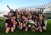 3 November 2019; Wexford Youths captain Kylie Murphy and team-mates celebrate following the Só Hotels FAI Women's Cup Final between Wexford Youths and Peamount United at the Aviva Stadium in Dublin. Photo by Stephen McCarthy/Sportsfile