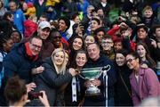 3 November 2019; Lauren Dwyer of Wexford Youths with supporters following the Só Hotels FAI Women's Cup Final between Wexford Youths and Peamount United at the Aviva Stadium in Dublin. Photo by Stephen McCarthy/Sportsfile