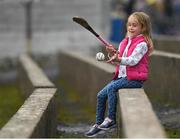 3 November 2019; St Mullins supporter Caoimhe Nolan, age 5, during the AIB Leinster GAA Hurling Senior Club Championship Quarter-Final between St Mullins and Cuala at Netwatch Cullen Park in Carlow. Photo by Matt Browne/Sportsfile