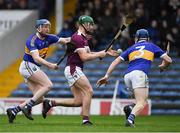 3 November 2019; Conor Kenny of Borris-Ileigh in action against Darren Moran, left, and James Quigley of Kiladangan during the Tipperary County Senior Club Hurling Championship Final match between  Borris-Ileigh and Kiladangan at Semple Stadium in Thurles, Tipperary. Photo by Ray McManus/Sportsfile