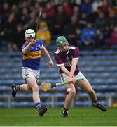 3 November 2019; James 'JD' Devaney of Borris-Ileigh, under pressure from Jack Loughnane of Kiladangan, on his way to score a goal, in the 28th minute, during the Tipperary County Senior Club Hurling Championship Final match between  Borris-Ileigh and Kiladangan at Semple Stadium in Thurles, Tipperary. Photo by Ray McManus/Sportsfile