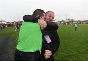 3 November 2019; Corofin manager Kevin O’Brien celebrates with club chairman Michael Ryder after the Galway County Senior Club Football Championship Final Replay match between Corofin and Tuam Stars at Tuam Stadium in Galway. Photo by Daire Brennan/Sportsfile