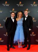 1 November 2019; Fergal Rafter, Niamh Boyle and Colin Merrick upon arrival at the PwC All-Stars 2019 at the Convention Centre in Dublin. Photo by David Fitzgerald/Sportsfile